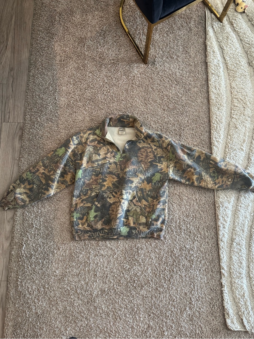 Jerzees Men's Camouflage Lightweight Pullover Jacket - Green & Brown